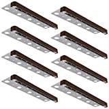 LEONLITE 8-Pack 12 Inch 3W LED Hardscape Paver Light, 12V Low Voltage AC/DC, Retaining Wall Lights Outdoor, IP65 Waterproof Step Lighting, Soft White 2700K, ETL Listed, 40,000 Hours Lifespan