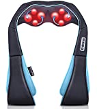 Neck Shoulder Back Massager with Heat - Shiatsu Neck Massager Present, Gift for Men / Women / Mom / Dad - Deep Kneading Massage for Neck, Back, Shoulder, Waist, Leg, Feet and Muscle