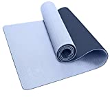 IUGA Yoga Mat Non Slip Textured Surface, Reversible Dual Color, Eco Friendly Yoga Mat with Carrying Strap, Thick Exercise & Workout Mat for Yoga, Pilates and Fitness (72"x 24"x 6mm)