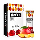 That's it. Apple + Mango 100% Natural Real Fruit Bar, Best High Fiber Vegan, Gluten Free Healthy Snack, Paleo for Children & Adults, Non GMO No Sugar Added, No Preservatives Energy Food (12 Pack)