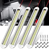 12v LED Interior Light BarCT CAPETRONIX 120LEDs 1500LM 8W DC 12 Volt led Strip Lights with ON/Off Switchfor Enclosed Cargo Trailer, Car RV Van Truck Lorry Camper Boat Caravan Motorhome (4Pack)