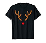 Christmas Clothing Rudolph The Reindeer antlers red nose T-Shirt