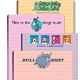 Funny Adult Note Pad Assorted Pack - 4 Novelty Notepads - Funny Office Supplies (4)