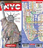 StreetSmart® NYC Map Midtown Edition by Van Dam-Laminated pocket city street map of Manhattan w/ all attractions, museums, sights, hotels, Broadway Theaters & NYC Subway map; 2022 Edition