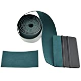 FOSHIO Micro Fiber Felt for Squeegee Edge Wrapping 2 Meters Length - Dark Green Suede Felt to Cover The Edges of Hard Card Squeegees