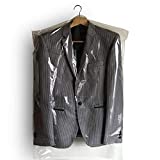 60 PCS Dry Cleaner Bags Plastic Clear 35.4 Inches Can be Hung Transparent Clothes Dust Cover