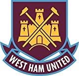 Set of 3 - West Ham United F.C. Soccer - Sticker Graphic - Auto, Wall, Laptop, Cell, Truck Sticker for Windows, Cars, Trucks