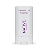 Native Deodorant | Natural Deodorant for Women and Men, Aluminum Free with Baking Soda, Probiotics, Coconut Oil and Shea Butter | Lavender & Rose