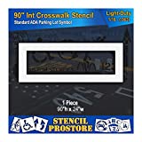 Pavement Stencils - 90 inch - International Crosswalk - for Pedestrian Traffic - 90" x 24" x 1/16" (63 mil) - Light-Duty