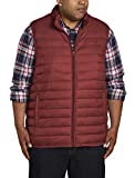 Amazon Essentials Men's Big & Tall Lightweight Water-Resistant Packable Puffer Vest, Brick Red, 3X