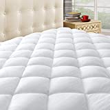 Taupiri Full Quilted Mattress Pad Cover with Deep Pocket (8"-21"), Cooling Soft Pillowtop Mattress Cover, White