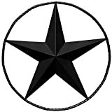 Dark Bronze Barn Star – Metal Stars for Outside, Texas Star Metal Wall Décor for House, Iron Rustic Vintage Decoration, Western Country Home Farmhouse Wall Art Outdoor Decorations (36")