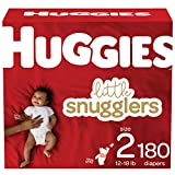 Huggies Little Snugglers Baby Diapers, Size 2 (12-18 lbs), 180 Ct