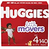 Huggies Little Movers Baby Diapers Size 4,70 count (Pack of 2)