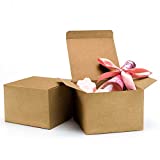 ValBox 20pcs Brown Gift Boxes 5 x 5 x 3.5 Recycled Paper Gift Boxes with Lids for Gifts, Cupcake Boxes, Easy Assemble Boxes with Reinforced cardboard