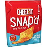 Cheez-It Snap'd Cheese Cracker Chips, Thin Crisps, Lunch Snacks, Cheddar Sour Cream Onion, 7.5oz Bag (1 Bag)