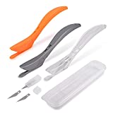 Gomake Safety Wrapping Paper Cutter Knife, Gift Wrap Cutter,Concealed Blade Safety Knife Car Vinyl Wrap Ripper Backslitter Cutting Tool, include 3PCS Cutter Knife and 10PCS Spare Blade