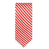 Jacob Alexander Men's Christmas Candy Cane Red White Stripe Regular Neck Tie