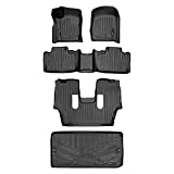 MAXLINER Floor Mats 3 Rows and Cargo Liner Behind 3rd Row Set Black for 2016-2021 Dodge Durango with 2nd Row Bucket Seats