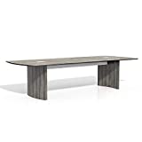 Safco Products Medina Modern Office Conference Meeting Room Table, 10 ft, Gray Steel