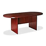 Lorell Oval Conference Table, Top and Base, 72" x 36" x 29-1/2", Mahogany