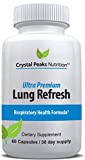 CRYSTAL PEAKS NUTRITION Lung Refresh - Lung Cleanser & Detox Supplement to Breath Easier - Natural Relief from Effects of Smoking, Asthma, COPD, Bronchial Problems - 60 Capsules, 30-Day Supply