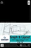 Canson Foundation Series Graph and Layout Paper Pad with Non Reproducible Blue Grid, 20 Pound, 8 by 8 Grid on 11 x 17 Inch Paper, 40 Sheets