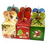 12pcs Cute Cartoon Gift Fruit Treat Candy Gifts Box For Wedding Xmas Presents Sweets Christmas Festival Party