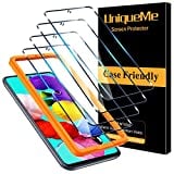 UniqueMe   [3 Pack] Compatible For Samsung Galaxy A51 5G / A51 4G / A51 5G UW Screen Protector Tempered Glass, [Case Friendly][Alignment Frame Installation] Bubble Free