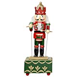 ZaH 12 Inch Christmas Ornament Nutcracker Wooden Music Box Christmas Decorations Gifts Nutcracker Puppets, Drum