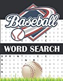 Baseball Word Search: Puzzle Book for Adults Large Print, Gifts for Teen Boys, Boyfriend, Men and Women, Popular Game Terms, Players, Facts