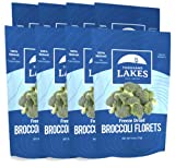 Thousand Lakes Freeze Dried Fruits and Vegetables - Broccoli Florets 8-pack 0.6 ounces (4.8 ounces total) | 100% Florets - No Stems | No Salt Added