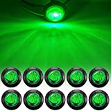 NBWDY 10Pc 3/4'' Round LED Bullet Marker lights,Front Rear Side LED Marker Lights,LED Clearence Lights,LED Trailer Marker Lights for Trailer Truck RV Car Bus Van Pickup ATV Boat Caravan