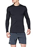 Under Armour Men's ColdGear Fitted Crew Long-Sleeve T-Shirt , Black (001)/Steel, X-Large