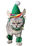 ANIAC Pet Christmas Costume Cute Cat Xmas Clothes with Hat Green Elf Outfit Party Cosplay for Small Pets¡­