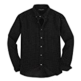 Alex Vando Mens Button Down Shirts Regular Fit Long Sleeve Casual Plaid Flannel Shirt,Corduroy Black,M