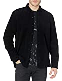 PAIGE Men's Langford Long Sleeve Micro Corduroy Shirt, Black, M