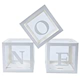 1st Birthday Balloon Boxes for Baby Party Decorations with ONE Letter for Boy&Girl Baby Bridal Shower, Reveal Party and Table Centerpiece