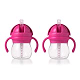 OXO Tot Transitions Straw Cup With Handles 6 oz - Pink - 2 Pack