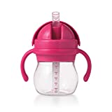 OXO Tot Transitions Straw Cup with Removable Handles, Pink, 6 Ounce