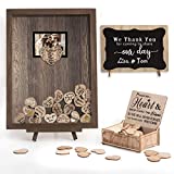 Homish Wedding Guest Book Alternative Rustic Wedding Decorations for Reception Wedding Signs Rustic Brown