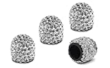 EcoNour Bling Tire Stem Valve Cap (4 Pack) | Protect Your Tire Valves from Dirt & Corrosion with Tire Air Caps | Universal Tire Stem Caps for Cars, Motorbikes and Trucks | Girl Car Accessories