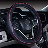 18 inch Steering Wheel Cover (18'', Black Red)