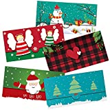 Money Christmas Cards with Envelopes - 60 Pieces Set Christmas Money Cards with Envelopes - Money Holder Christmas Cards Money Holder - Money Envelopes For Cash Christmas in 5 Colorful Designs