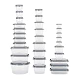 GoodCook EveryWare 60-Piece BPA-Free Plastic Food Storage Container Set, Clear/Grey