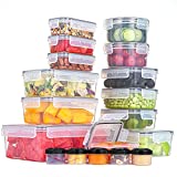 36 PCS Plastic Food Storage Containers with Lids, 1.4 Oz - 84.5 Oz, 100% BPA Free, with Exhaust Vents, Food Grade Materials, Dishwasher, Microwave and Freezer Friendly