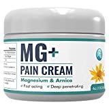 MARS WELLNESS MG+ Pain Cream - Extra Strength Magnesium and Arnica Cream - 4 OZ Tub - Sore Legs and Joints, Leg Cramps, Sports and Arthritis Pain Rub - 1 Pack