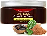 Natural Magnesium Cream for Pain Calm, Leg Cramps, Sleep & Muscle Soreness. With Moisturizing Organic Cocoa Butter and Vitamin E - No Harmful Ingredients. Our USA Made Creme is Safe for Kids (8 fl oz)