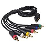 Bealuffe Component Audio Video Cable for PS2 / PS3 / PS3 Slim, HD Multi Out Composite RCA Audio Video Cable for Sony Playstation PS3 (6 Feet)