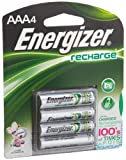 Energizer AAA Battery, Rechargeable, 4 ct